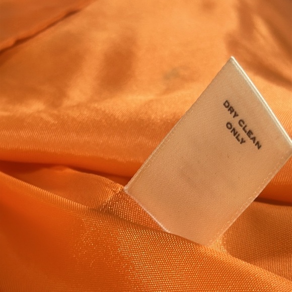 Anthropologie Moulinette Soeurs Crane Silk Halter Dress Tangerine Orange size 4 - Picture 12 of 16